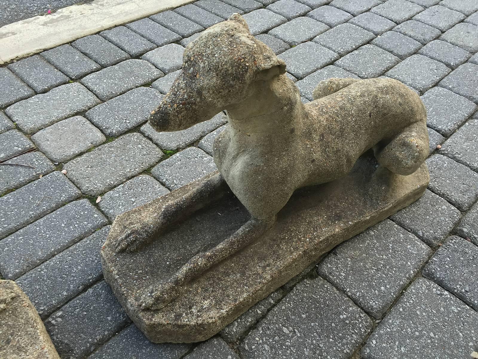Pair of 20th Century Cast Whippets, Garden For Sale 4