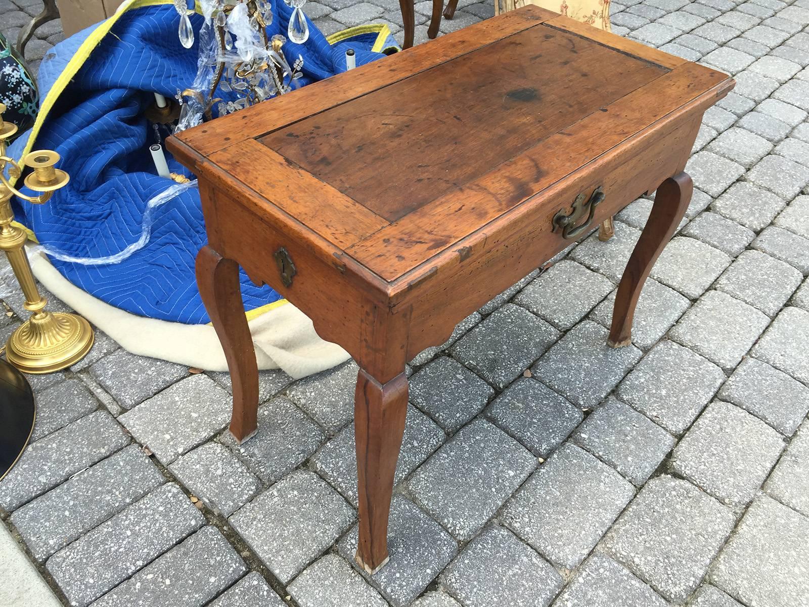 18th-19th Century French Fruitwood Table, Bucket Inside 1