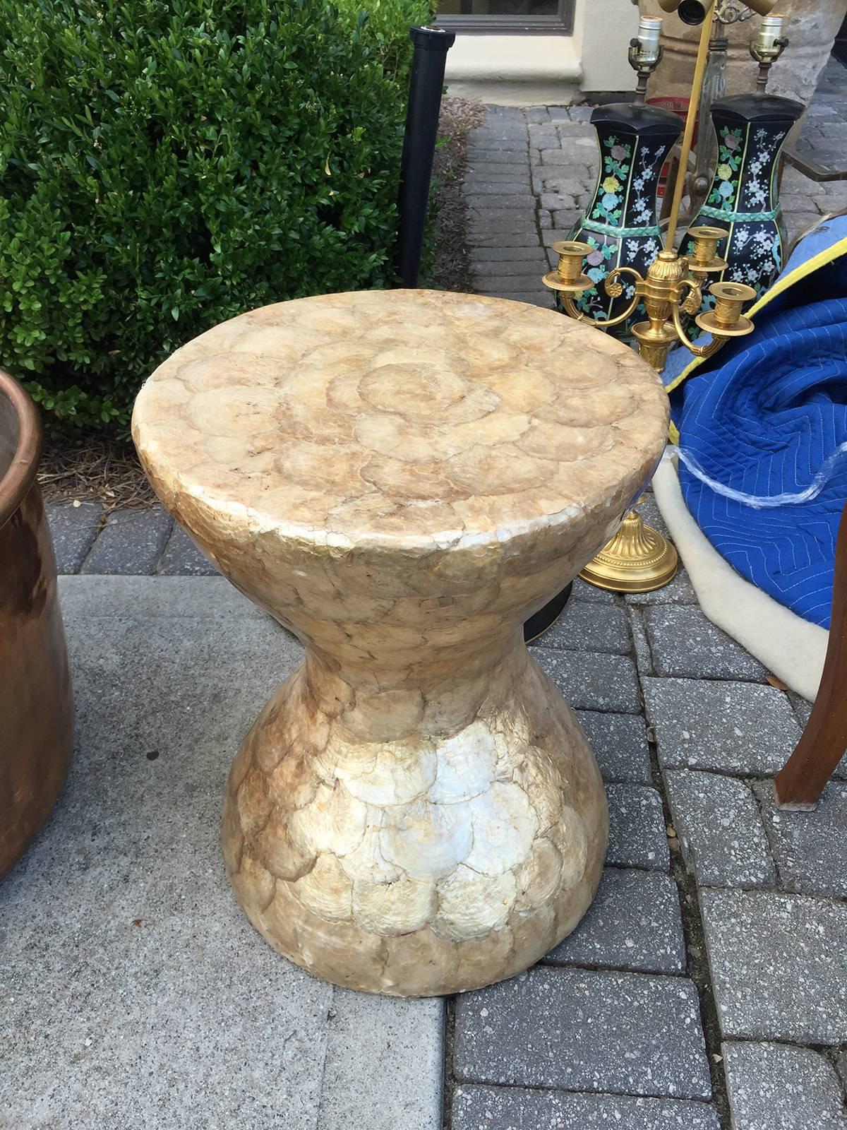 Capiz shell small table, circa 1960s.