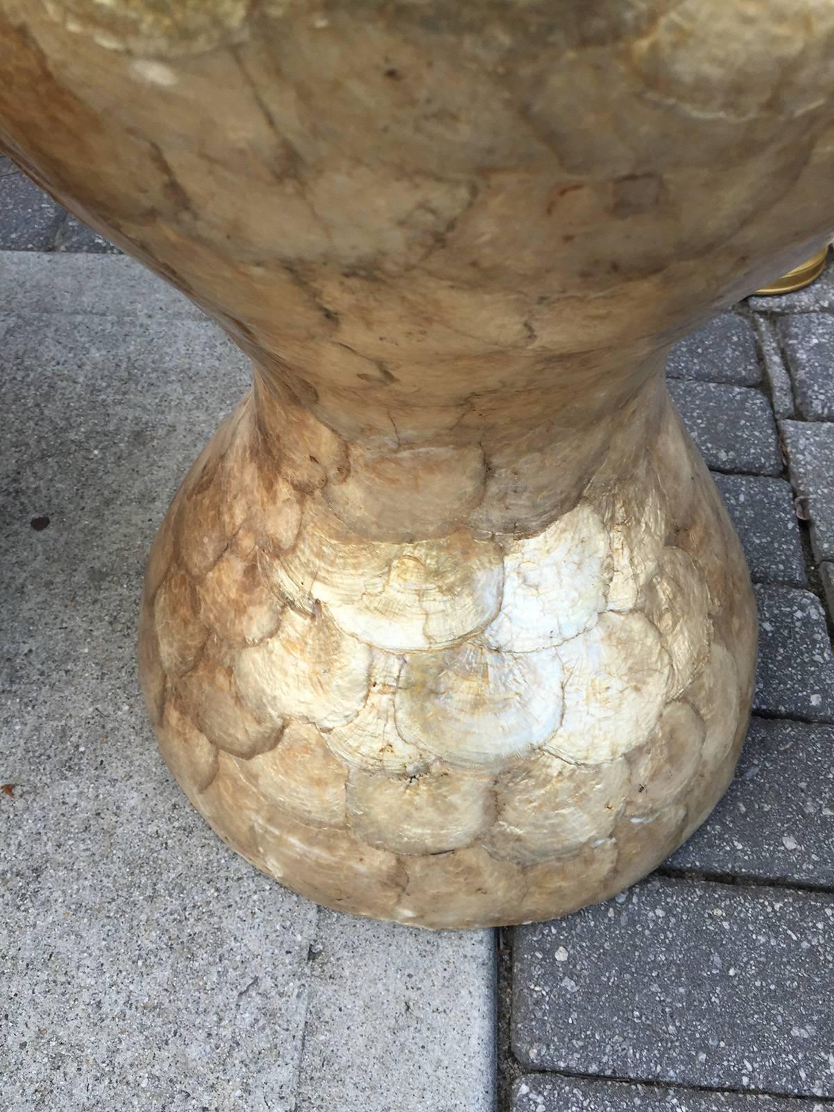 Mid-20th Century Capiz Shell Small Table, circa 1960s