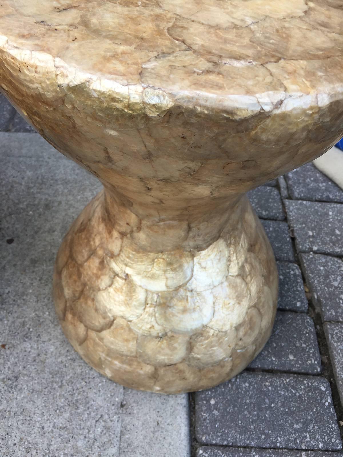 Capiz Shell Small Table, circa 1960s 1