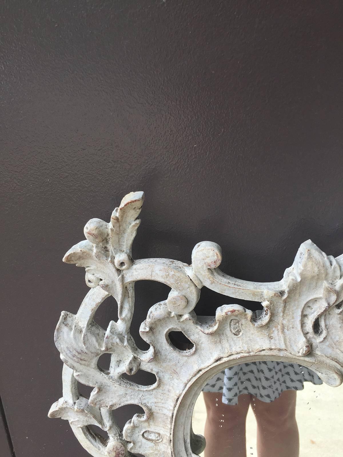 20th Century Custom Painted Georgian Style Mirror In Excellent Condition In Atlanta, GA