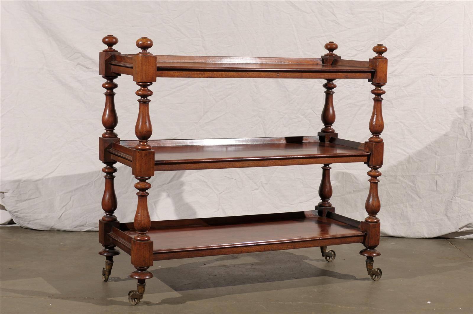 Early 19th Century English Regency Mahogany Étagère In Good Condition In Atlanta, GA