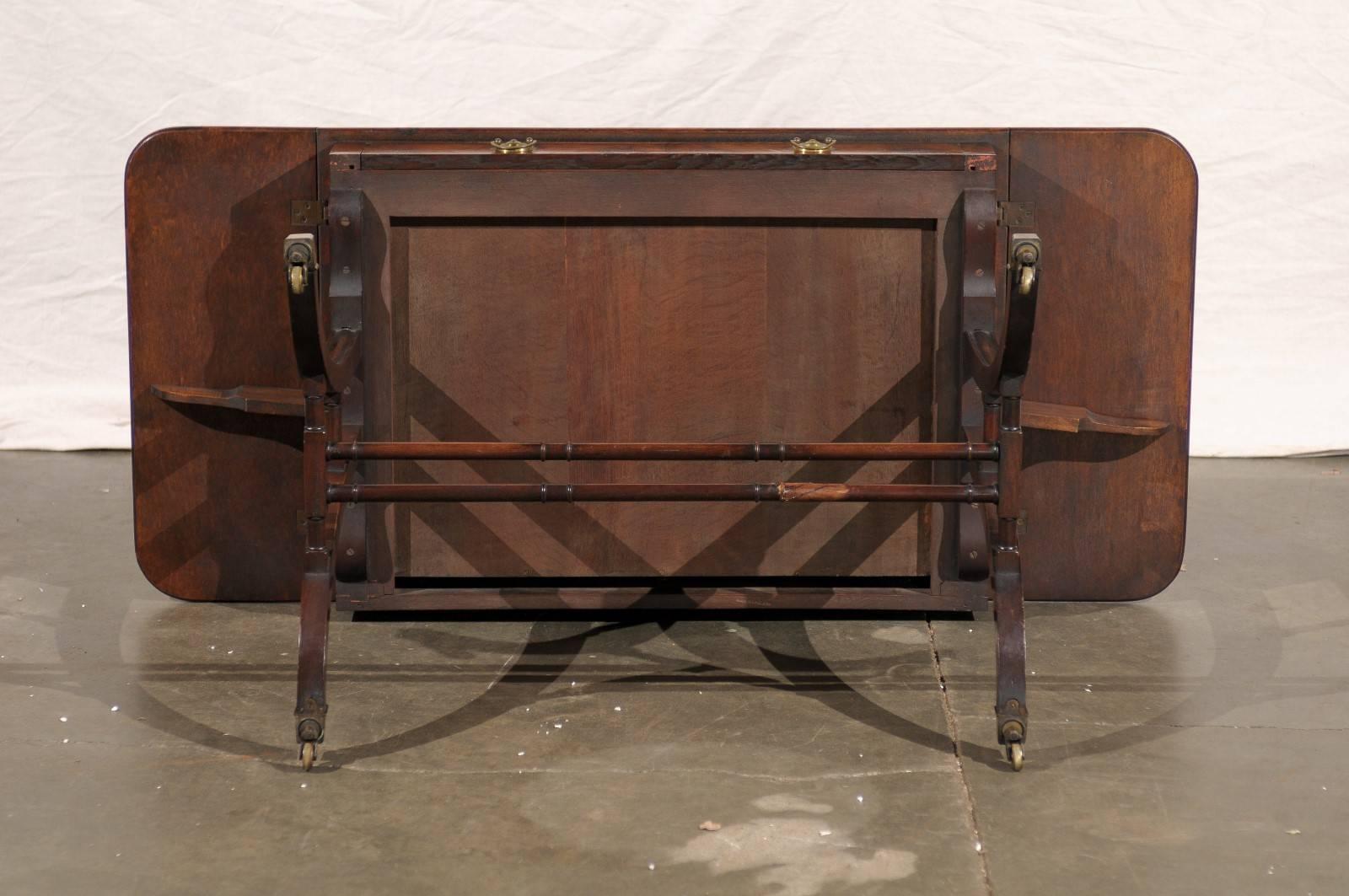 19th Century English Regency Style Burled Oyster Veneer Sofa Table 7