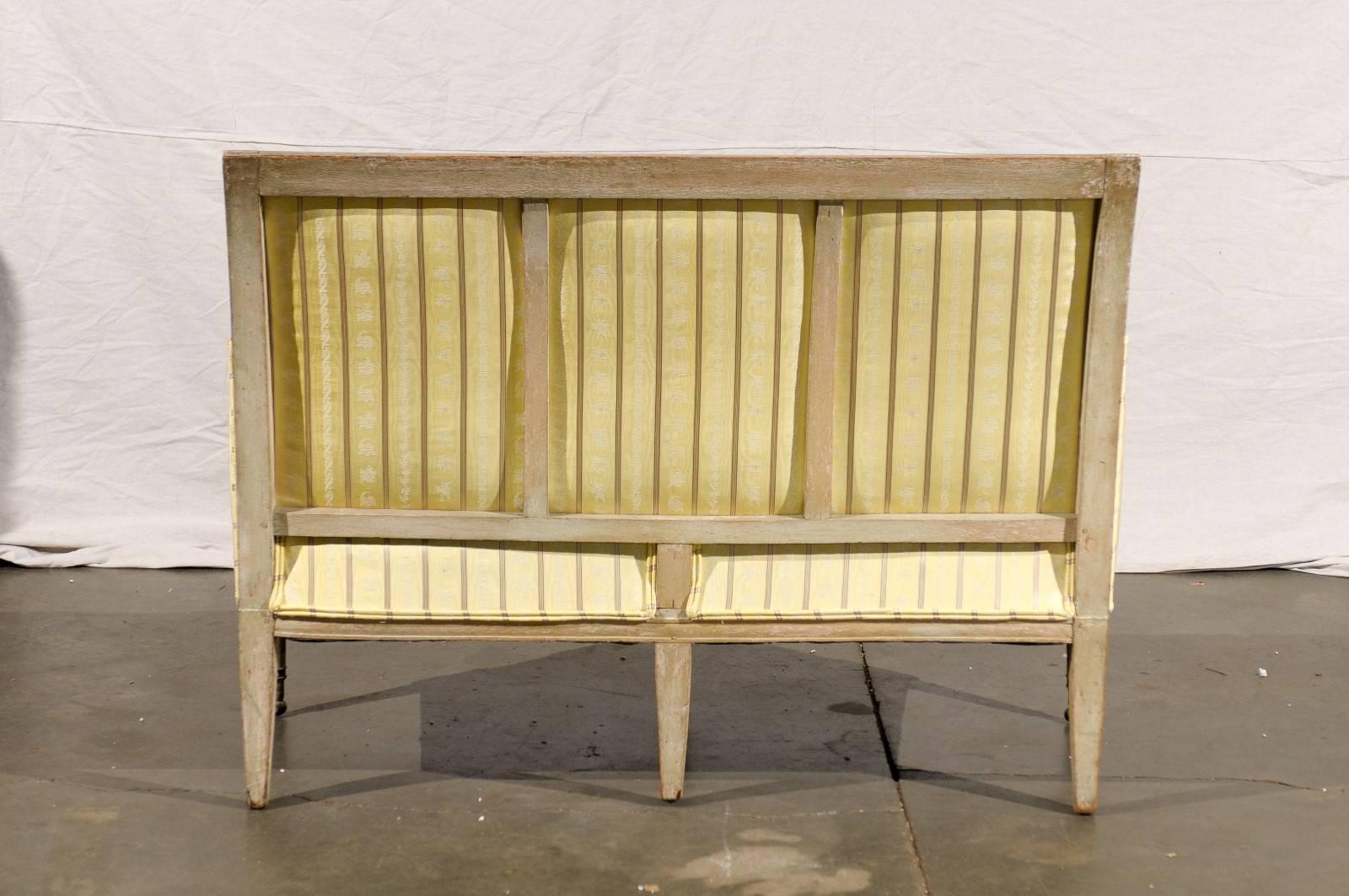 19th Century Painted Directoire Settee 3