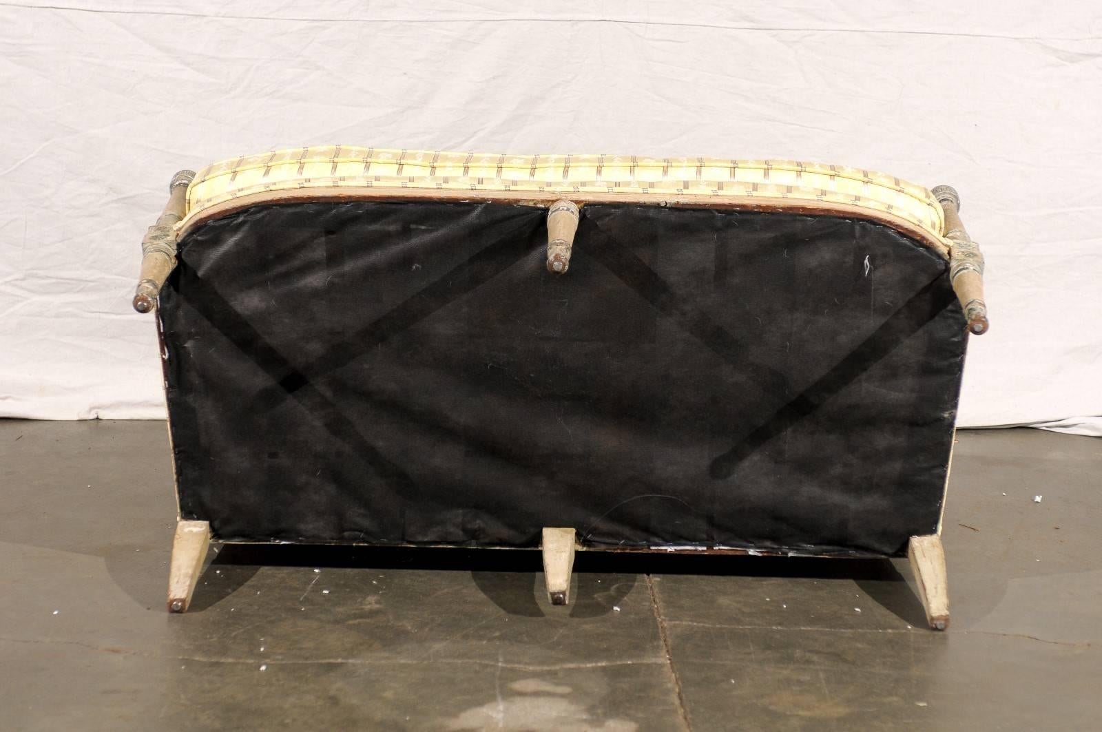 19th Century Painted Directoire Settee 6