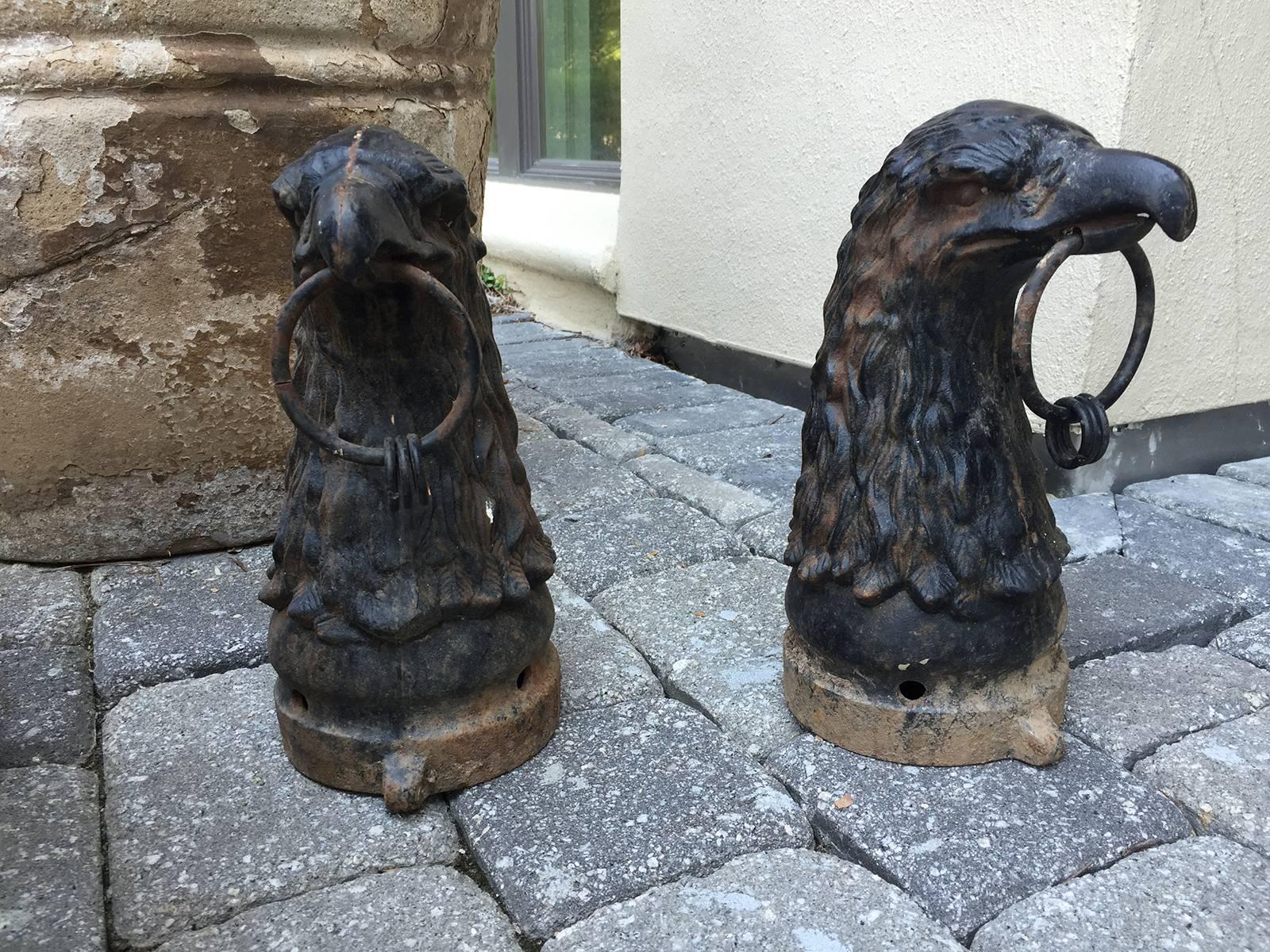 Pair of 19th-Early 20th Century Eagle Hitching Posts 2