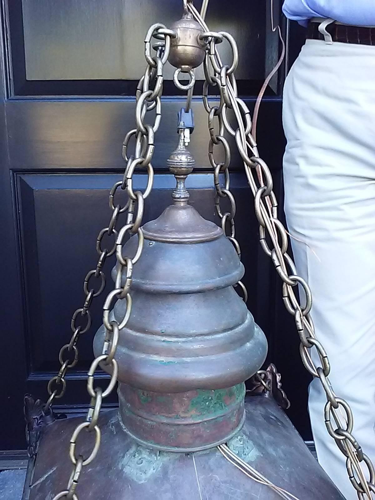 19th Century Copper Lantern In Excellent Condition In Atlanta, GA