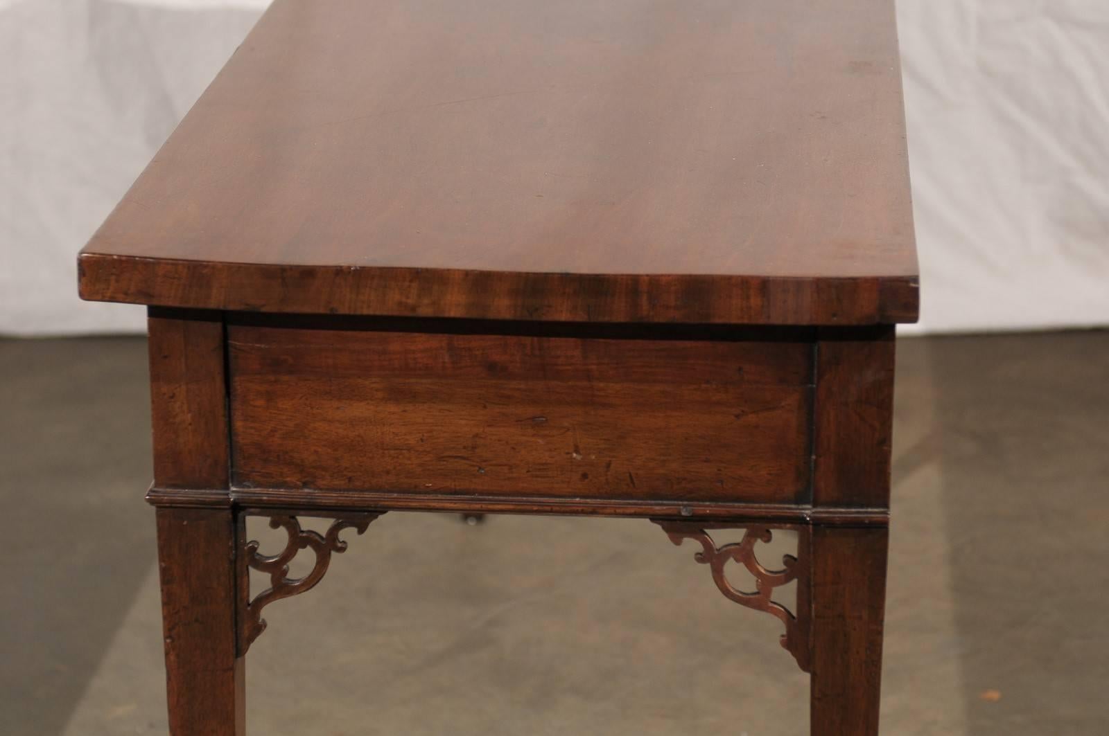 18th-19th Century Georgian Mahogany Three-Drawer Serving Console Table 4