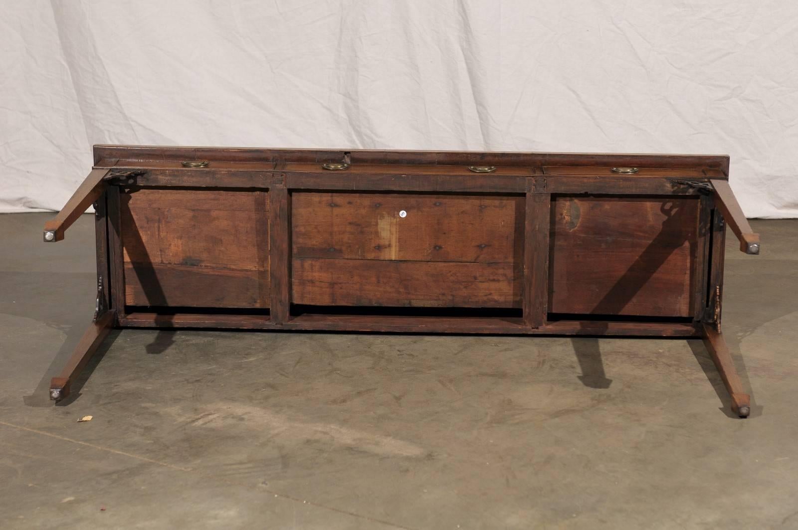 18th-19th Century Georgian Mahogany Three-Drawer Serving Console Table 5