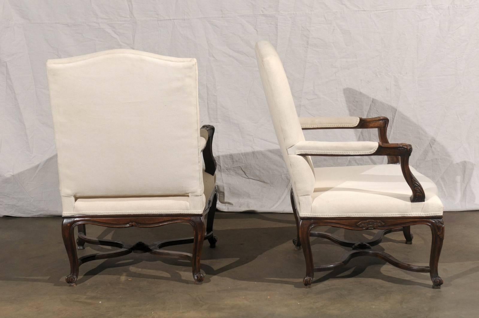 Early 20th Century Pair of Regence Style Armchairs, circa 1900