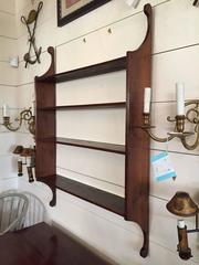 19th Century English Regency Mahogany Hanging Wall Shelf