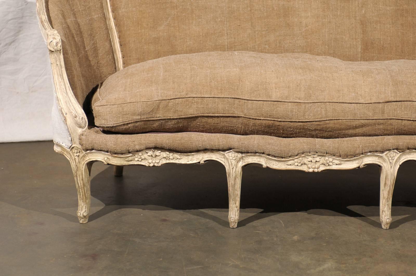 19th century antique Louis XV style french sofa.