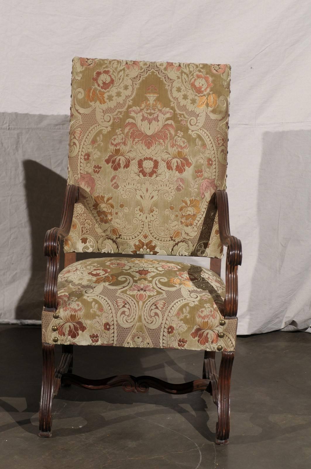 french high back chair