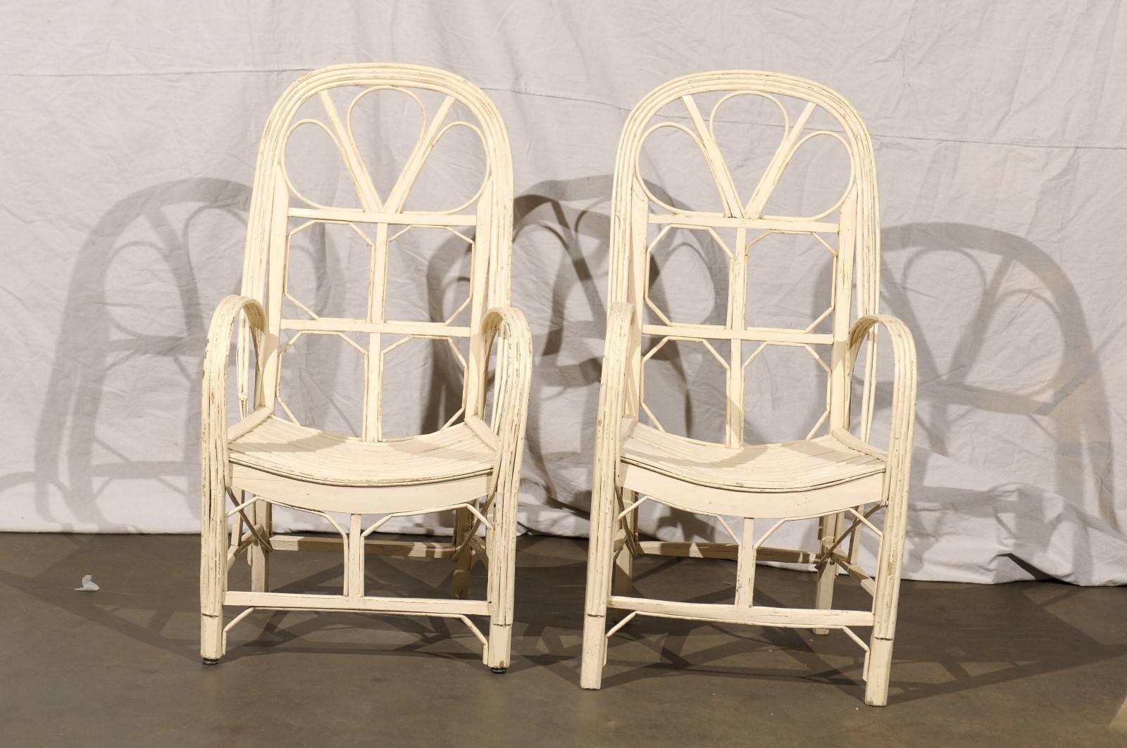 Pair of Late 19th Century French Conservatory Chairs In Good Condition In Atlanta, GA