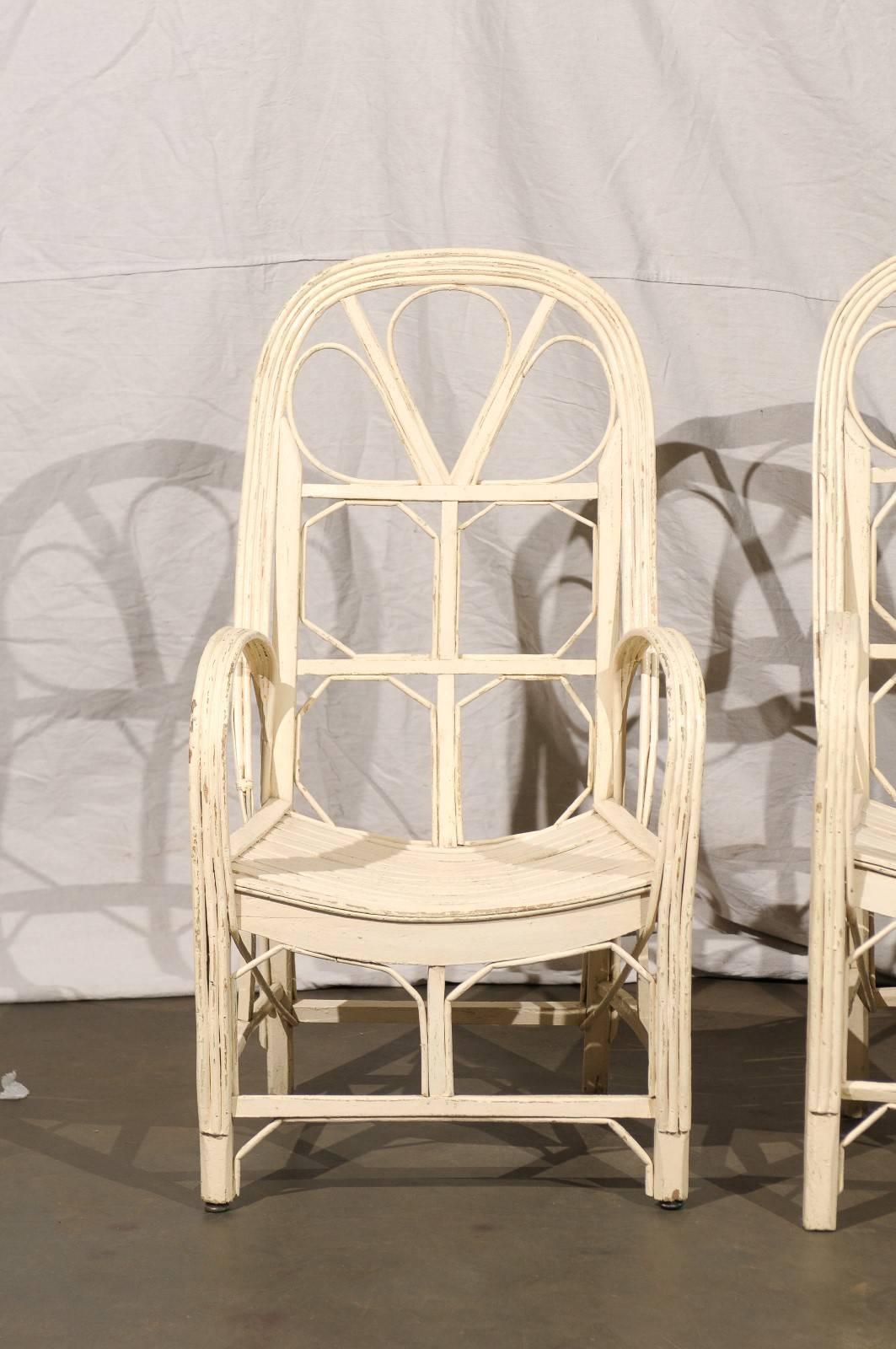Pair of Late 19th Century French Conservatory Chairs 1