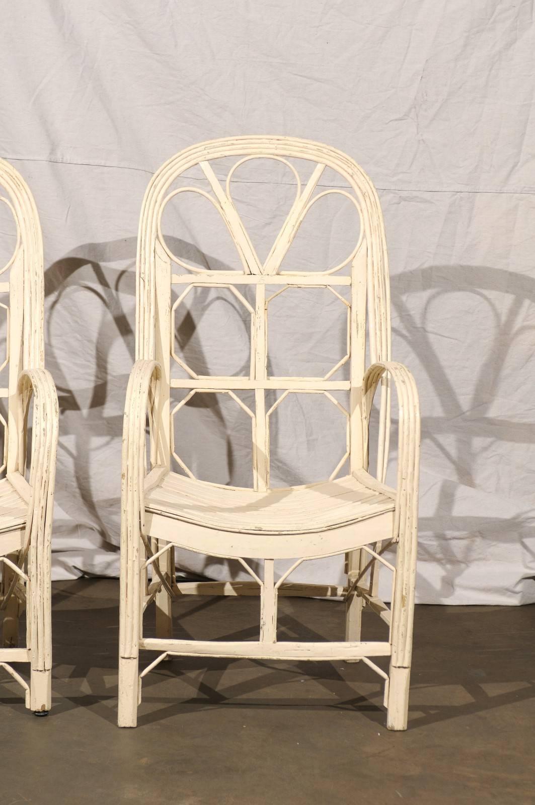 Pair of Late 19th Century French Conservatory Chairs 2