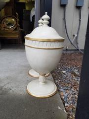 19th-20th Century Pair of George III Style Custom Paint Knife Urns