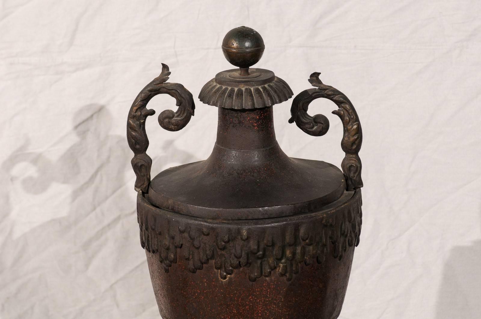 Early 19th Century Probably French Tole Fountain, Faux Porphry Finish In Good Condition In Atlanta, GA