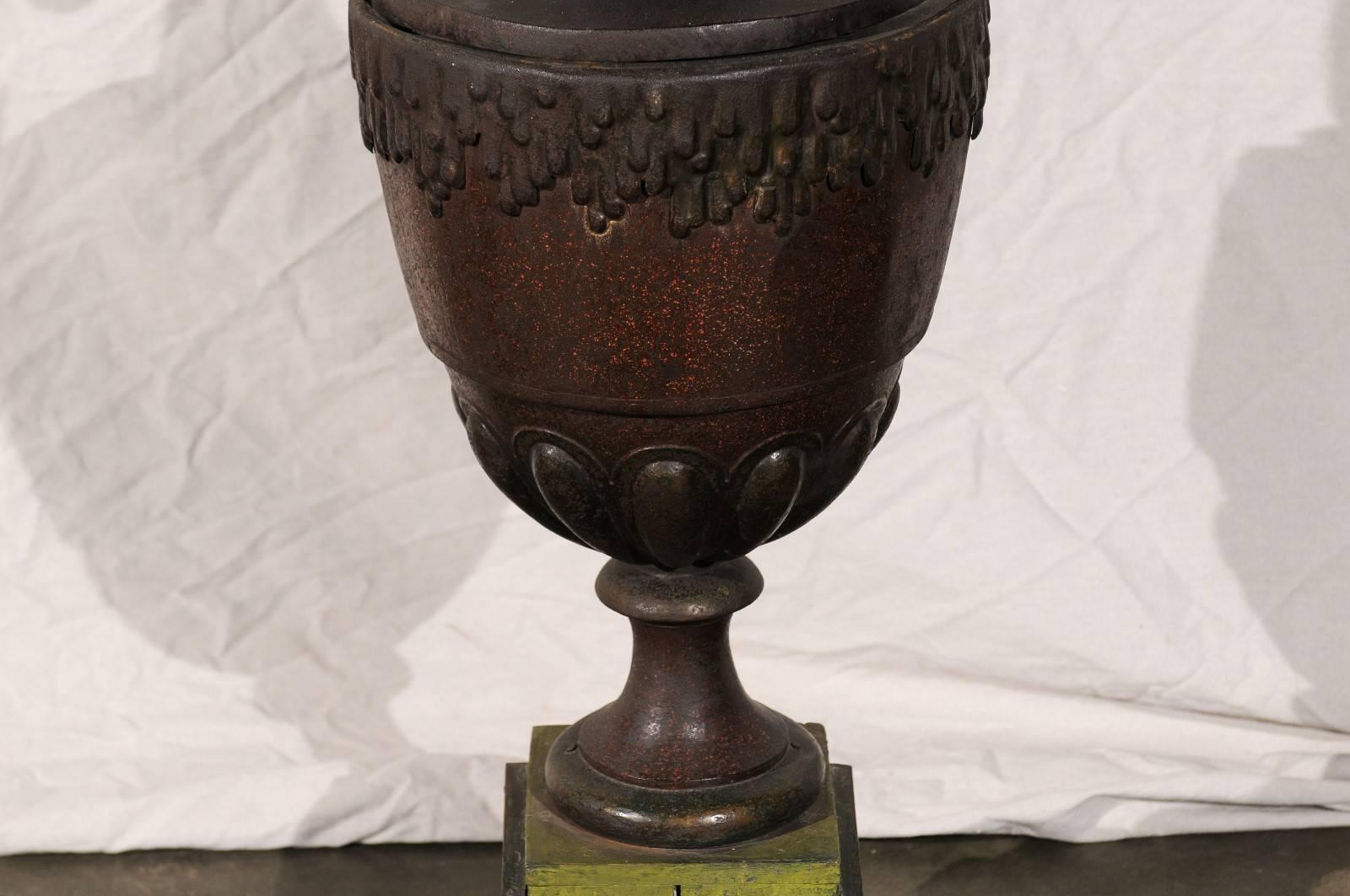 Tôle Early 19th Century Probably French Tole Fountain, Faux Porphry Finish