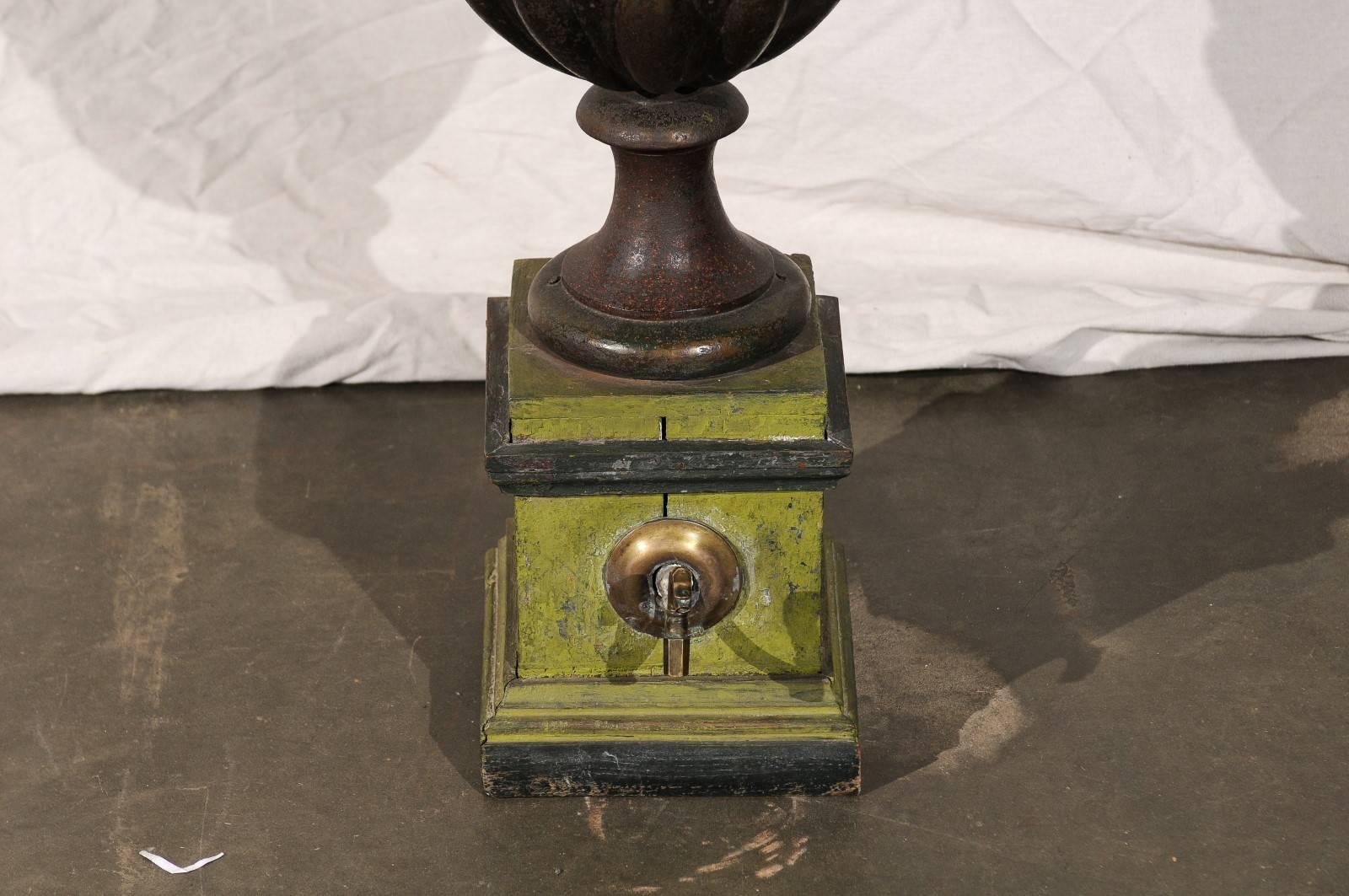 Early 19th Century Probably French Tole Fountain, Faux Porphry Finish 1