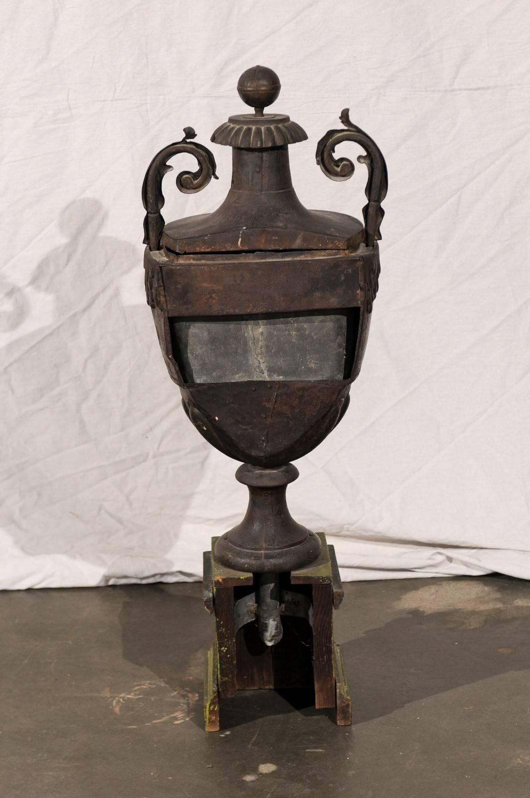 Early 19th Century Probably French Tole Fountain, Faux Porphry Finish 5