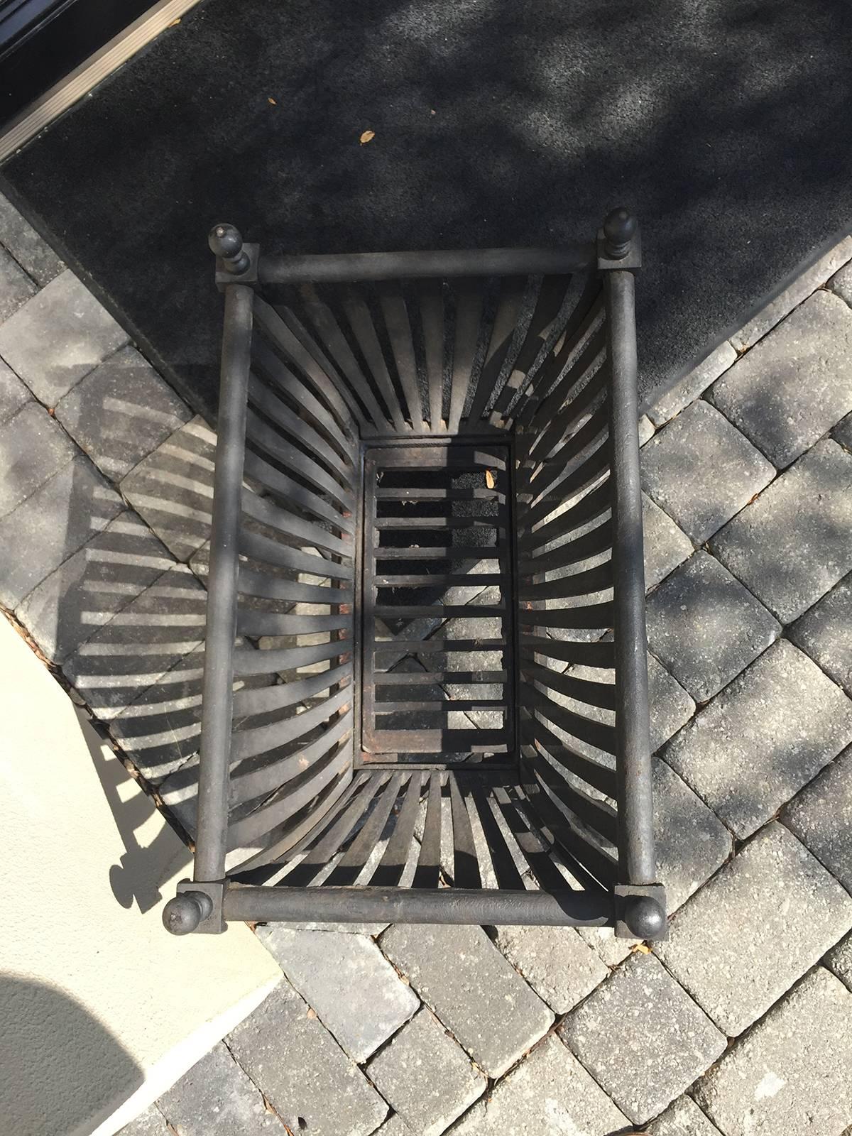c.1900 Neoclassical Fire Grate with Claw Feet In Excellent Condition In Atlanta, GA