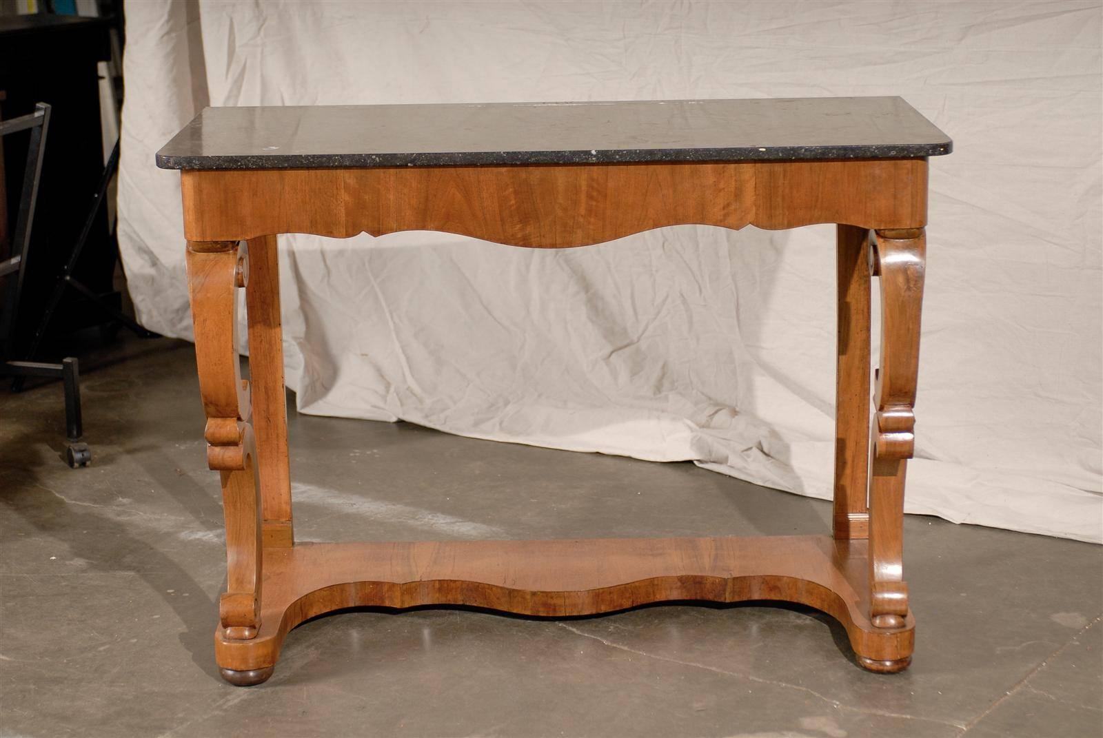 19th Century Charles X Console with Black Marble Top, circa 1825 2