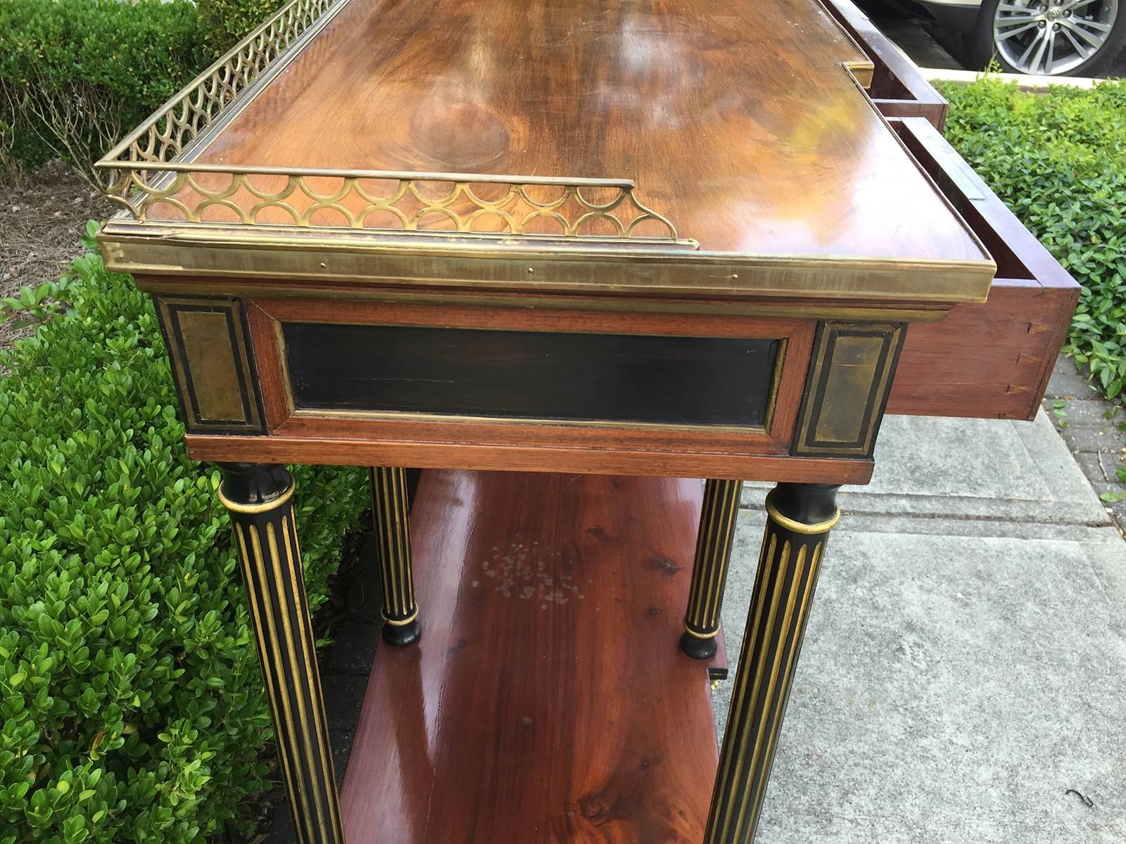 19th Century French Console, Ebonized Legs, in the Style of Maison Jansen In Good Condition In Atlanta, GA