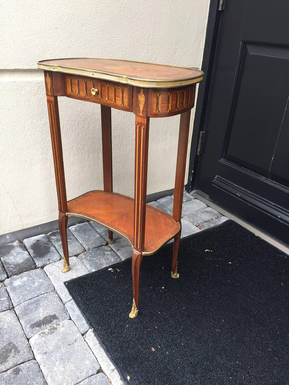 Louis XVI Gilt Bronze-Mounted Parquetry & Marquetry Side Table, circa 1800 3
