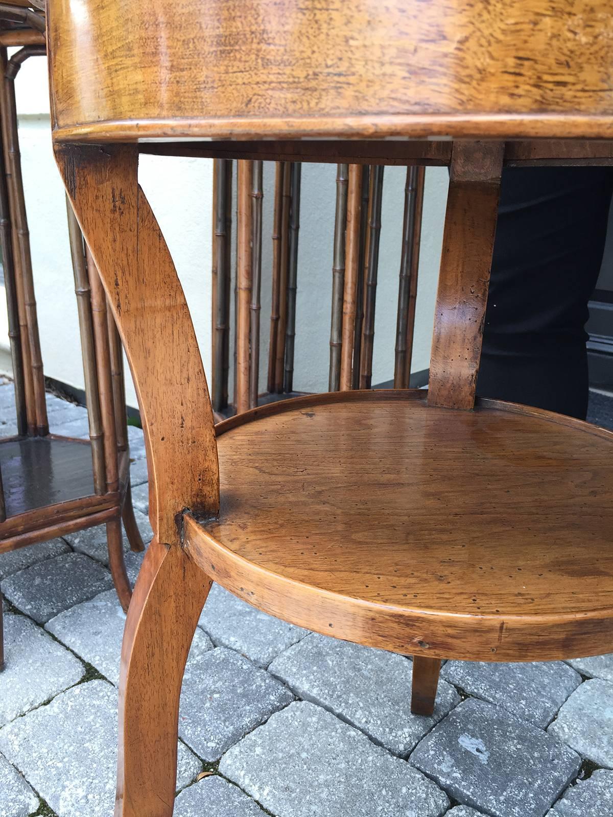 19th Century Neoclassical Biedermeier Table, Figured Walnut 1