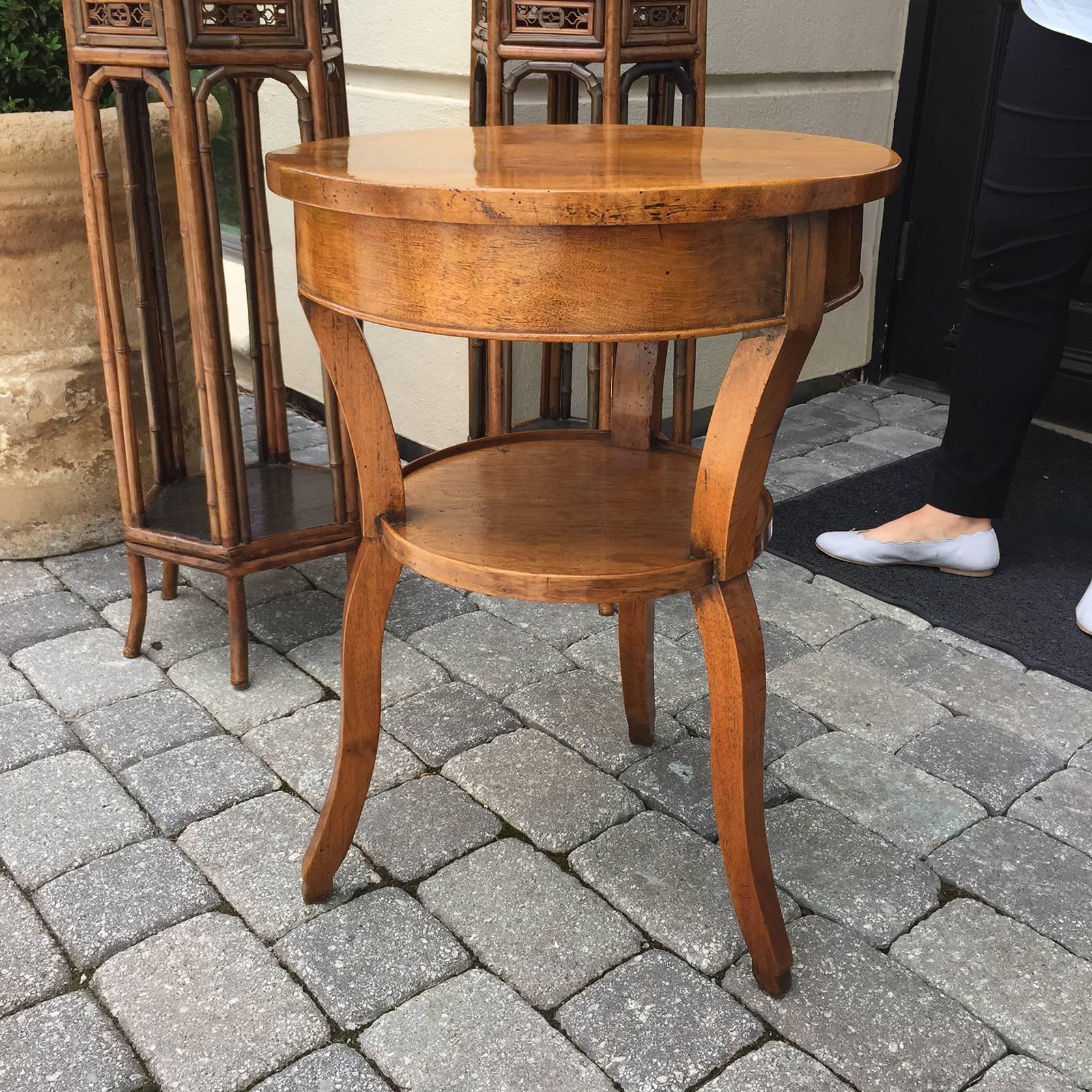 19th Century Neoclassical Biedermeier Table, Figured Walnut 4