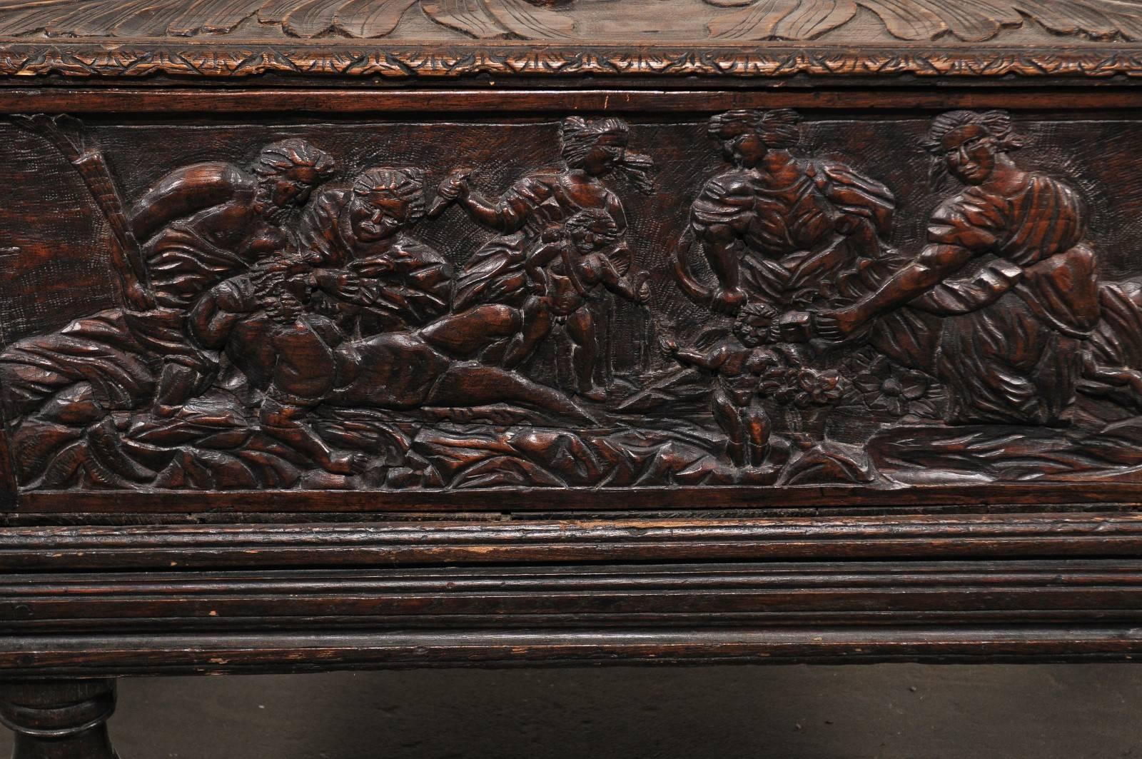 Possibly 18th century Carved Italian Coffer.