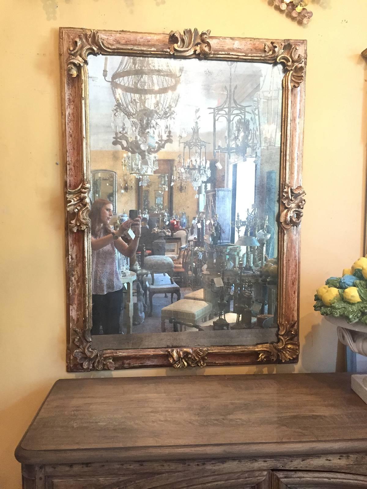 19th Century Early Italian Baroque Framed Mirror For Sale 3