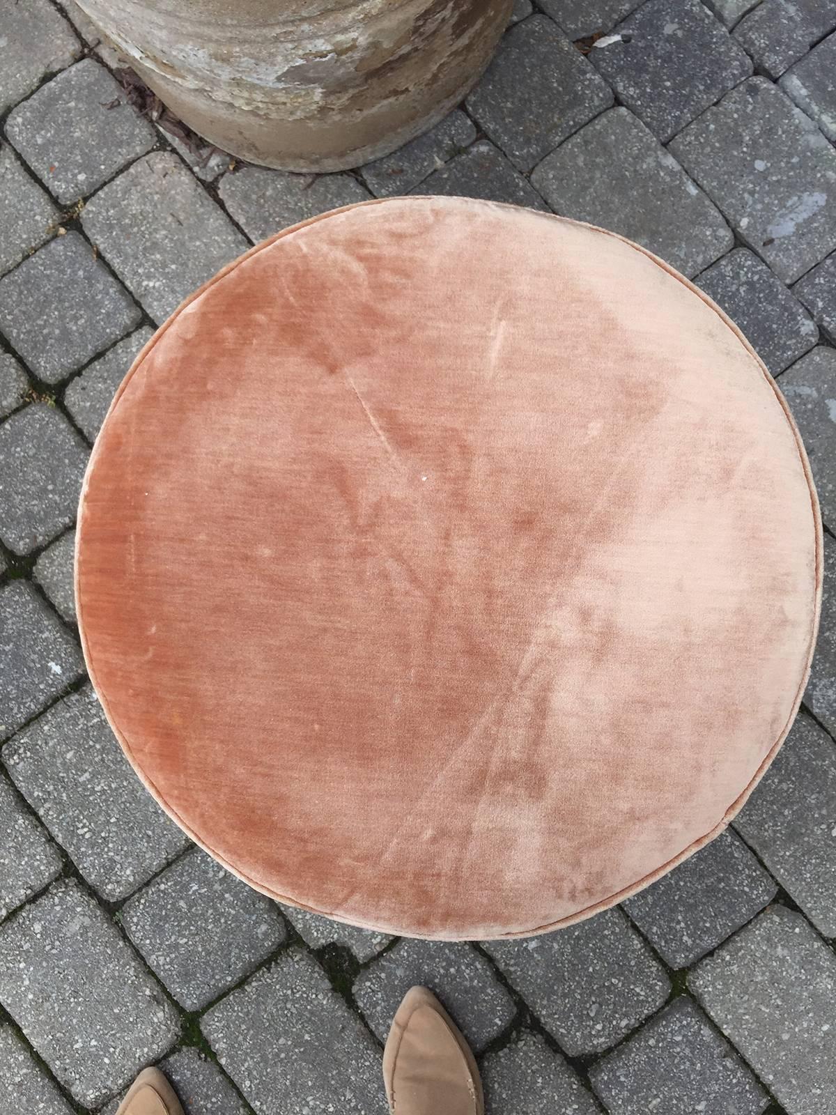 Napoleon III Giltwood Faux Bamboo Round Stool, circa 1880 In Good Condition In Atlanta, GA