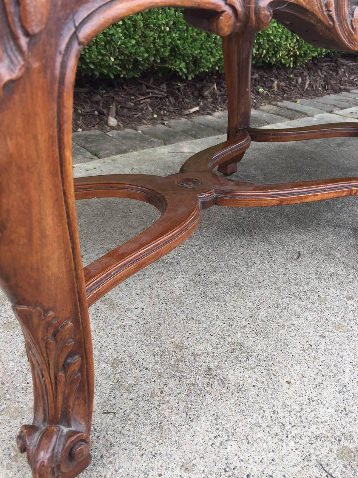 19th Century French Regence Bench, Beautifully Carved 1