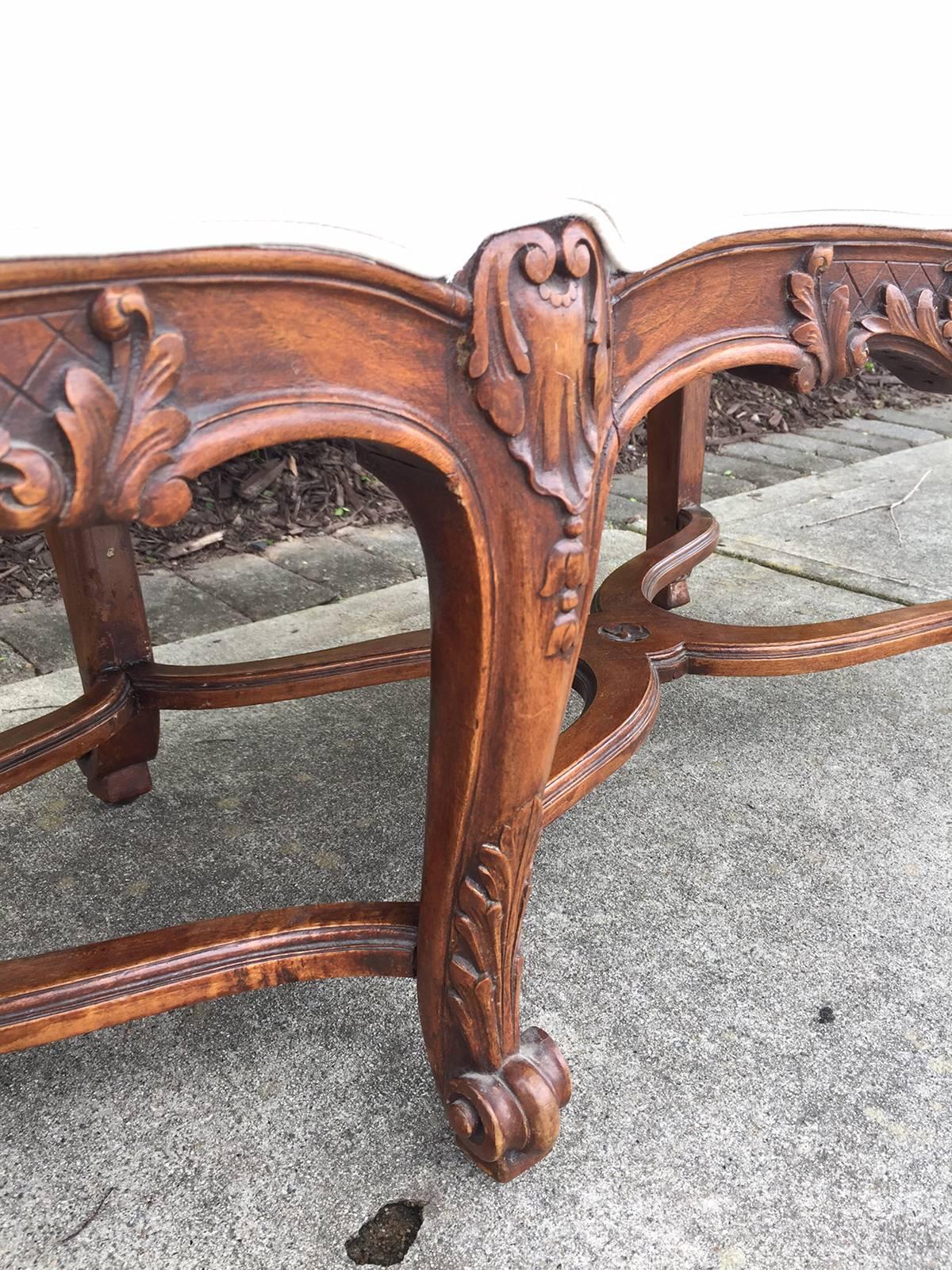 19th Century French Regence Bench, Beautifully Carved 2