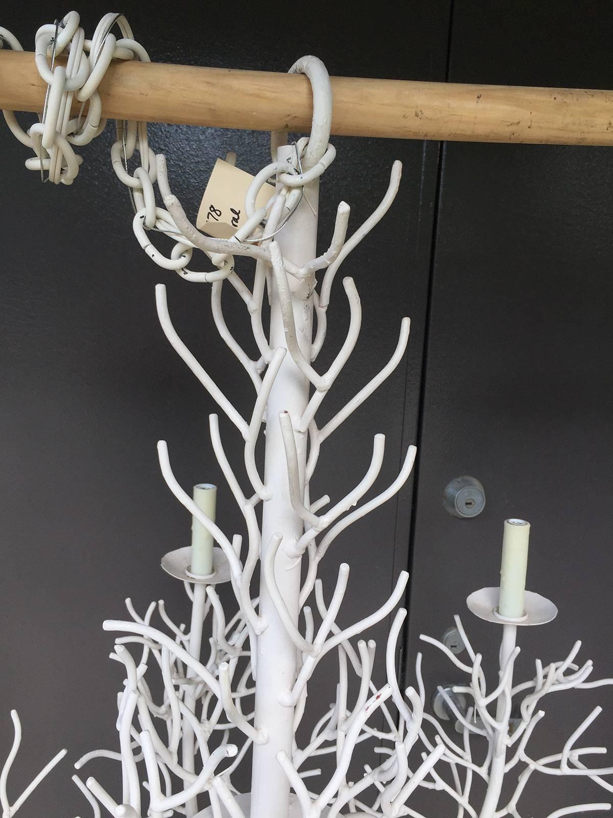 faux coral chandelier