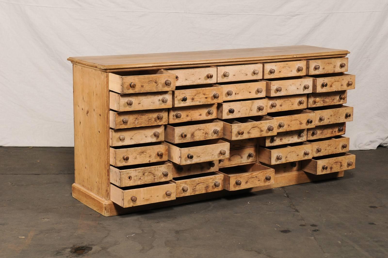 Large 19th Century French 35-Drawer Pine Apothecary 2