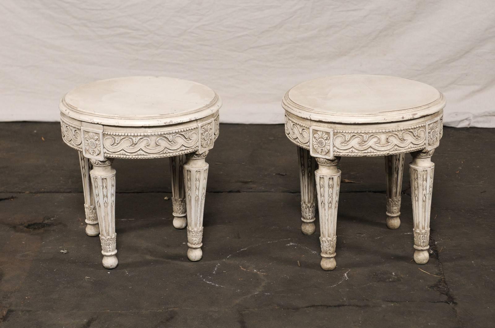18th Century 18th-19th Century Pair of Taborets as Tables For Sale