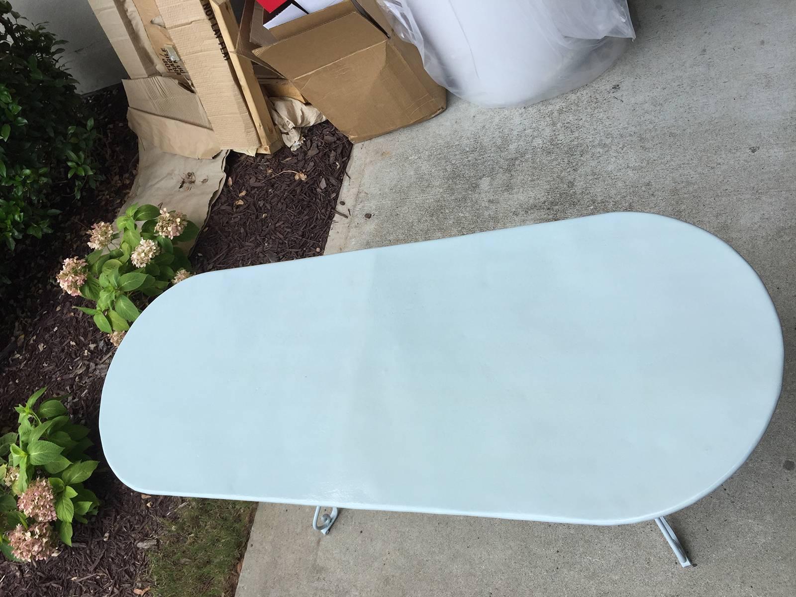 20th Century French Garden Table, Custom Painted 1