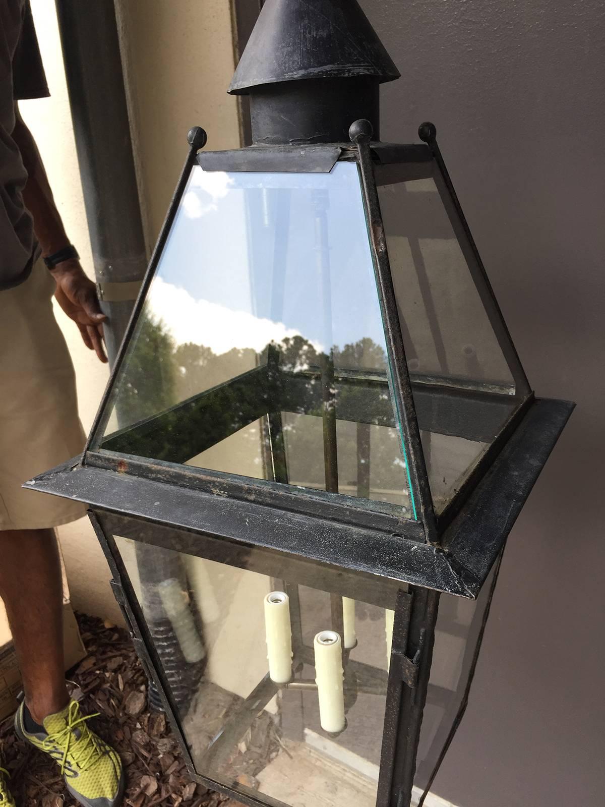 19th Century English Exterior Lantern In Good Condition In Atlanta, GA
