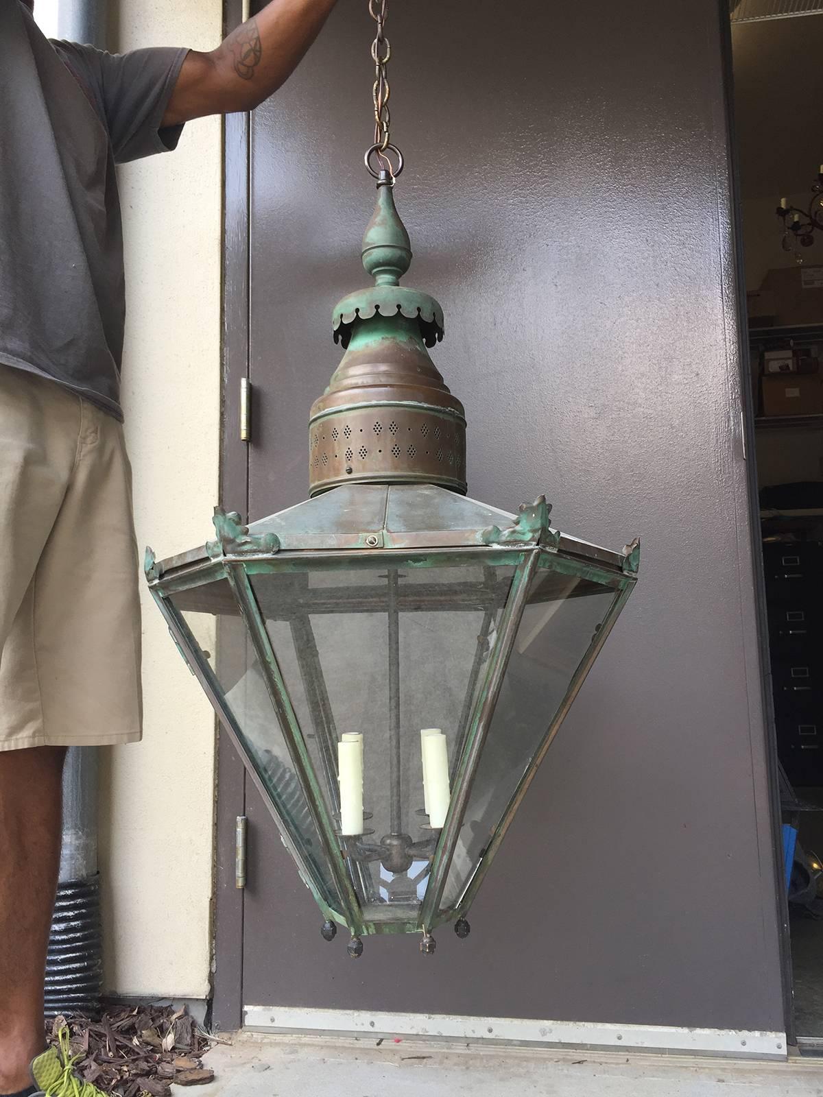Large 19th Century English Octagonal Exterior Lantern 3