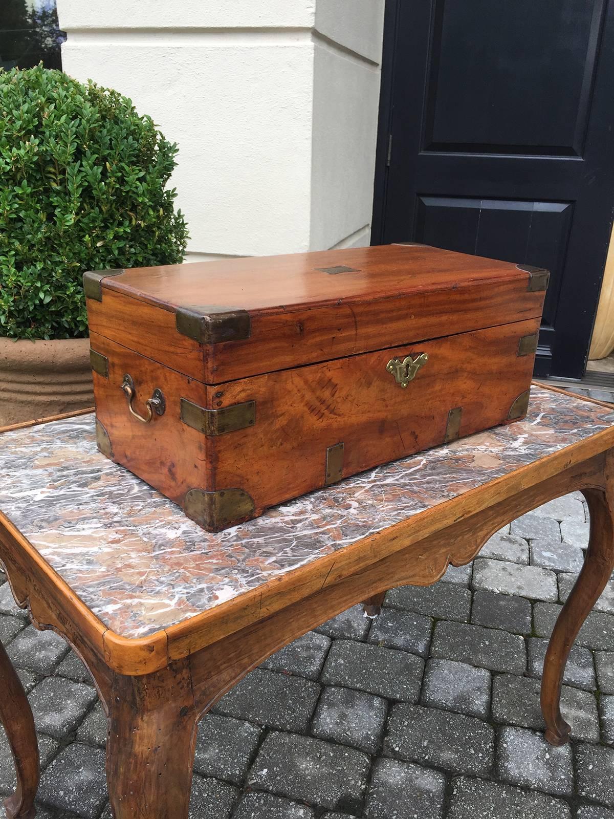 Early 19th century small camphor wood trunk.
