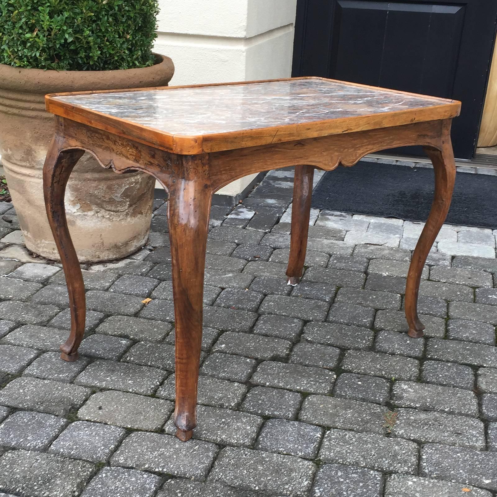 18th-19th Century French Louis XV Provincial Style Fruitwood Table 2