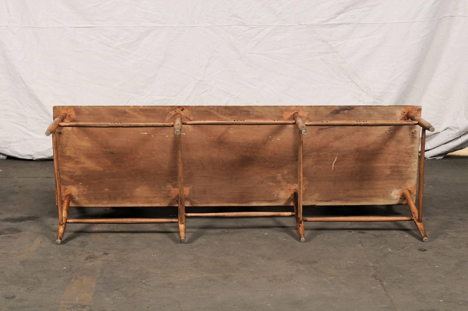 19th Century American Painted Bench im Angebot 3