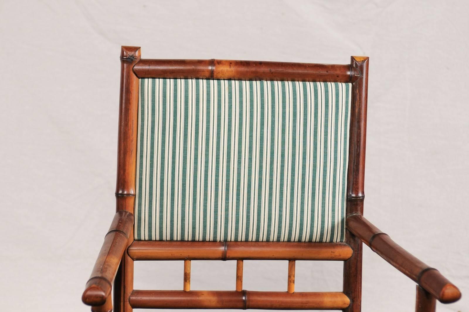 Pair of 19th-20th Century English Bamboo Armchairs 1