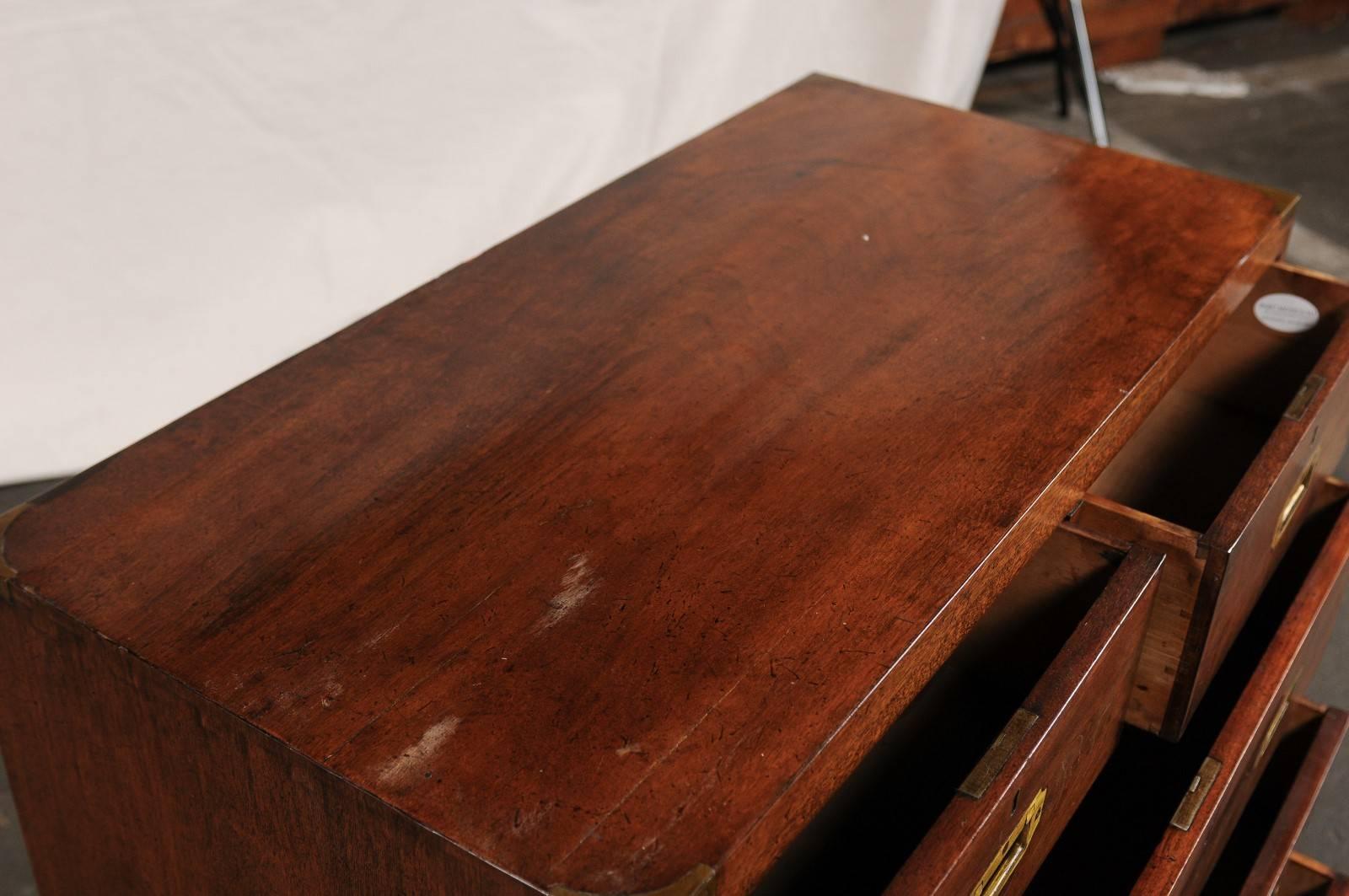 19th Century Campaign Chest, Exotic Wood 3