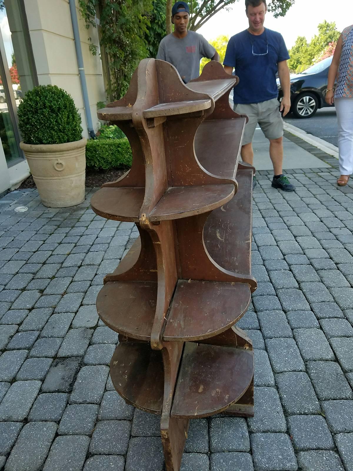 19th Century French Wooden Display Shelf In Good Condition In Atlanta, GA