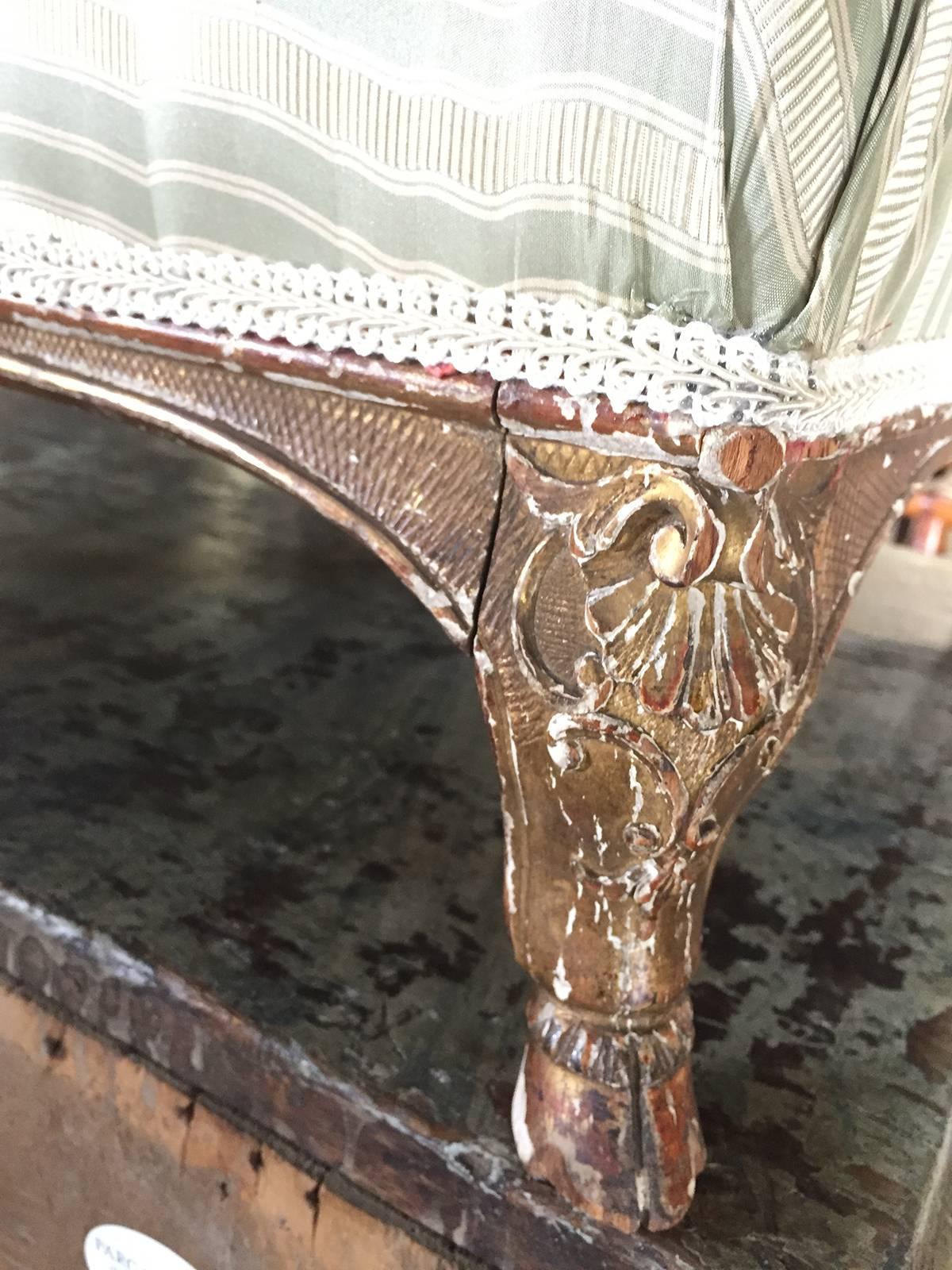 18th Century and Earlier 18th Century Regence Giltwood Tabouret Foot Stool